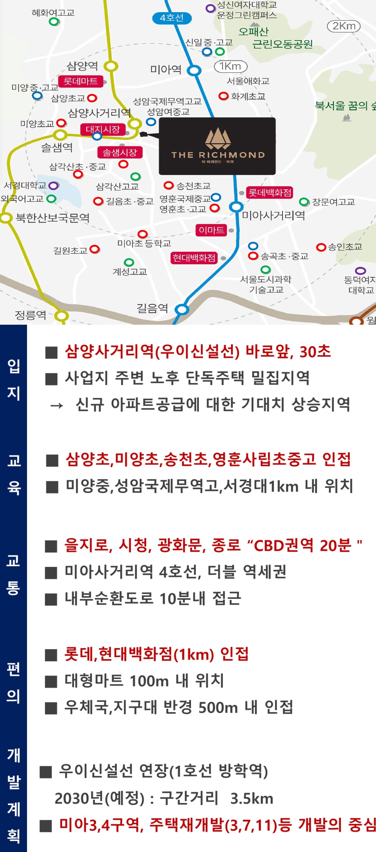 더 리치먼드 미아 입지환경